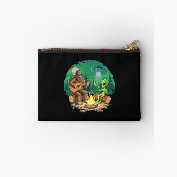 Item preview, Funny Alien And Big Foot Campfire Moon Adventure Hiking designed and sold by reeneregen.