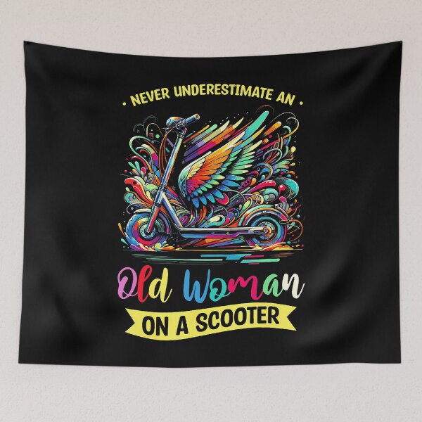 Item preview, Never Underestimate An Old Woman On A Scooter Scooterist designed and sold by mischwpwarso.