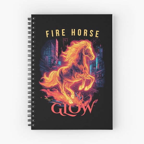 Item preview, Fire Horse Glow Chinese Zodiac Art designed and sold by EmpoweredEchoesSpirit.