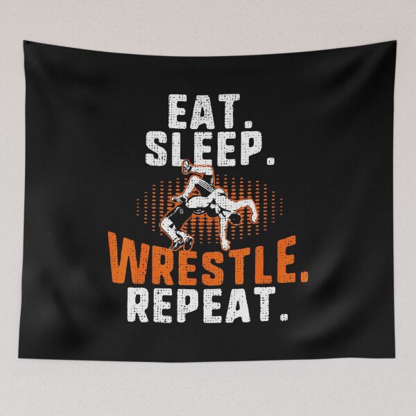 Item preview, Wrestling Funny Eat Sleep Wrestling Repeat Wrestles Wrestler designed and sold by reeneregen.