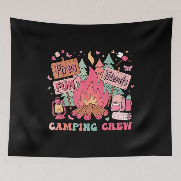 Item preview, Retro Girls Campfire Family Matching Camping Crew 2025 designed and sold by reeneregen.