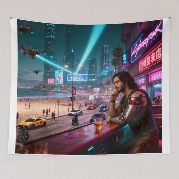 Item preview, Cyberpunk Beach designed and sold by aykiradesigns.
