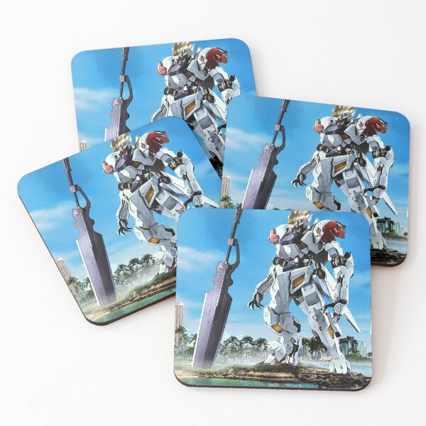Aperçu de l'œuvre Barbatos LUPUS Gundam hawaïen, illustration numérique vectorielle en couleur créée et vendue par sabartgunpla.