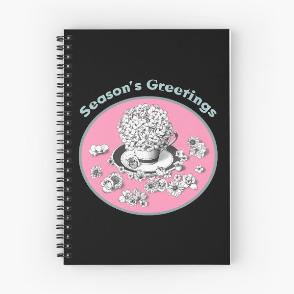 Item preview, Happy Season's Greetings with Beautiful Flowers designed and sold by cremedecolor.