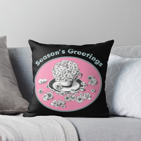 Item preview, Happy Season's Greetings with Beautiful Flowers designed and sold by cremedecolor.