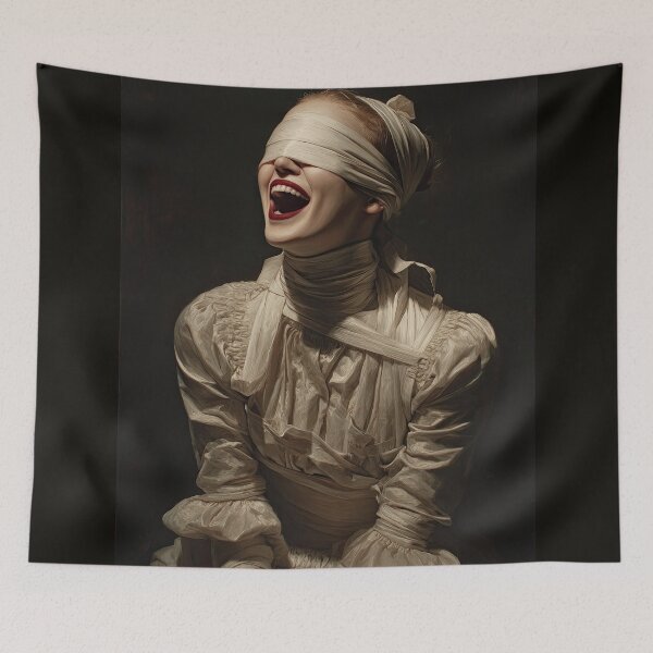 Item preview, Blindfolded Laughter Wrapped in Linen designed and sold by Shannon Hilson.