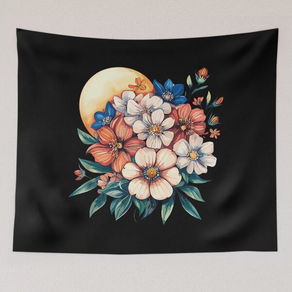 Item preview, Celestial Night Flowers Moonlit Garden designed and sold by fanzymukump.