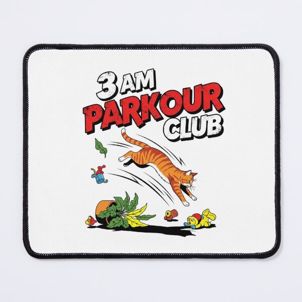 Item preview, 3 AM Parkour Club Funny Tabby Cat Distressed Graphic Design designed and sold by LoveDesignMania.