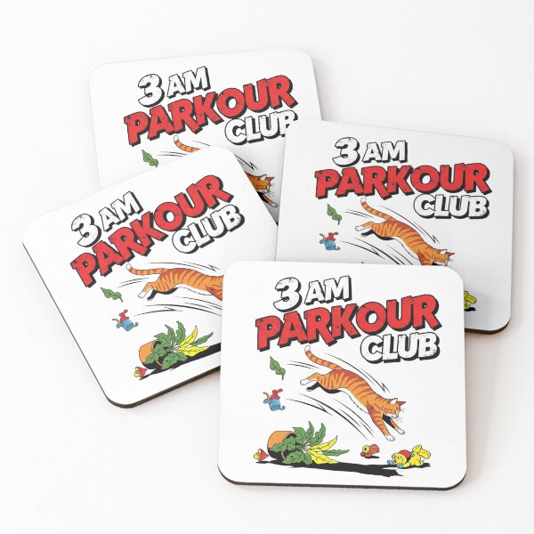Item preview, 3 AM Parkour Club Funny Tabby Cat Distressed Graphic Design designed and sold by LoveDesignMania.