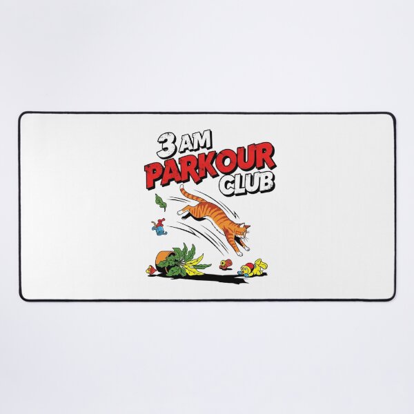 Item preview, 3 AM Parkour Club Funny Tabby Cat Distressed Graphic Design designed and sold by LoveDesignMania.