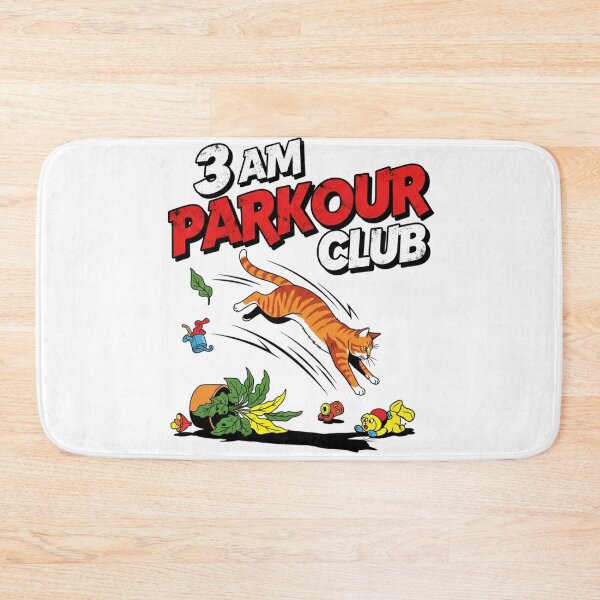 Item preview, 3 AM Parkour Club Funny Tabby Cat Distressed Graphic Design designed and sold by LoveDesignMania.