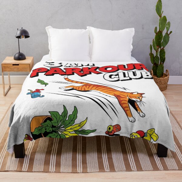 Item preview, 3 AM Parkour Club Funny Tabby Cat Distressed Graphic Design designed and sold by LoveDesignMania.