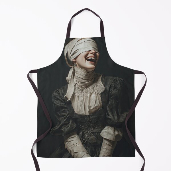 Item preview, Blindfolded Woman Laughing in Dark Victorian Dress designed and sold by Shannon Hilson.