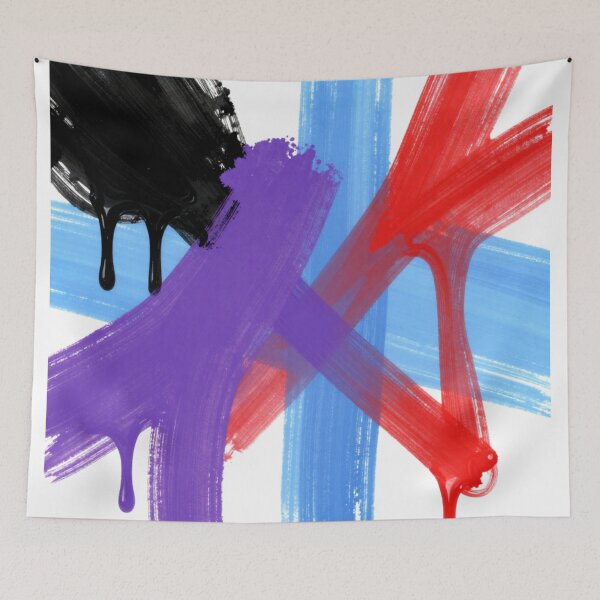 Item preview, 5 color brush style abstract colorful design designed and sold by SmashingDeals.