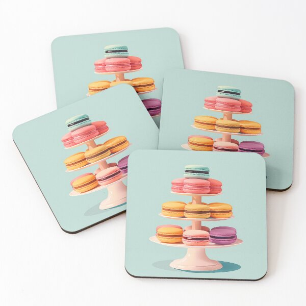 Item preview,  Colorful French Macarons on Cake Stand designed and sold by BobaBunny76.