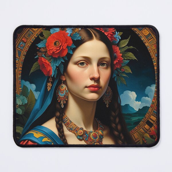 Item preview, Flora Lisa - A Portrait from a Mesoamerican inspired Renaissance designed and sold by TheOuroborean.