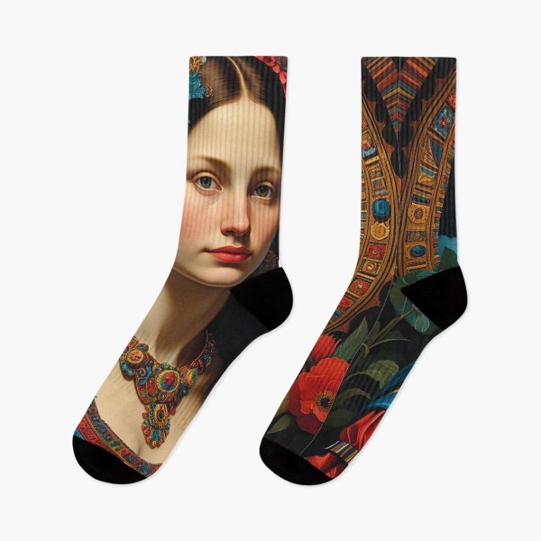 Item preview, Flora Lisa - A Portrait from a Mesoamerican inspired Renaissance designed and sold by TheOuroborean.