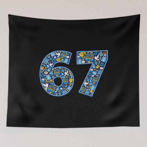Item preview, Hanukkah 67 Six Seven Meme Jewish Menorah Chanukah designed and sold by AileighKyser.