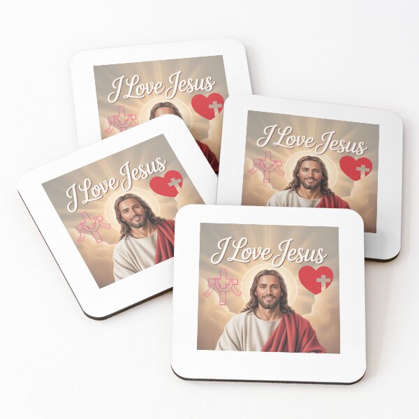 Item preview, I Love Jesus – Faith-Based Christian Typography Design designed and sold by Fouziaart08.