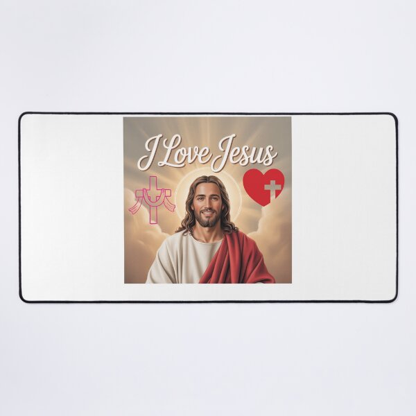 Item preview, I Love Jesus – Faith-Based Christian Typography Design designed and sold by Fouziaart08.