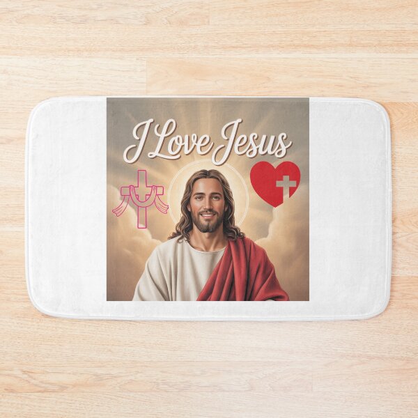 Item preview, I Love Jesus – Faith-Based Christian Typography Design designed and sold by Fouziaart08.