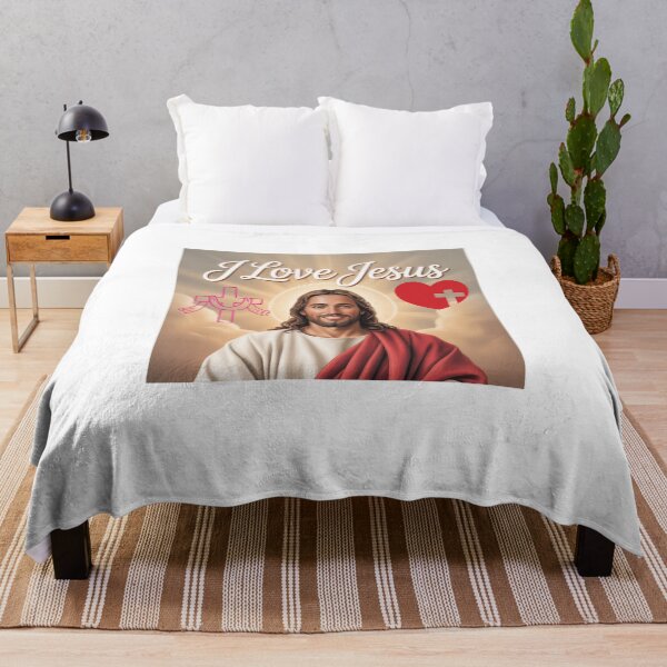 Item preview, I Love Jesus – Faith-Based Christian Typography Design designed and sold by Fouziaart08.
