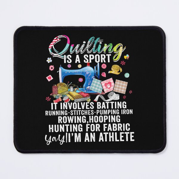 Item preview, Batting running, Iron pumping, Quilting lover, Crafting hobby, Fabric crafts, Sewing passion, Creative stitching, Crafty design, Textile art, Needlework fun, Handmade gift designed and sold by LunaDangelo.