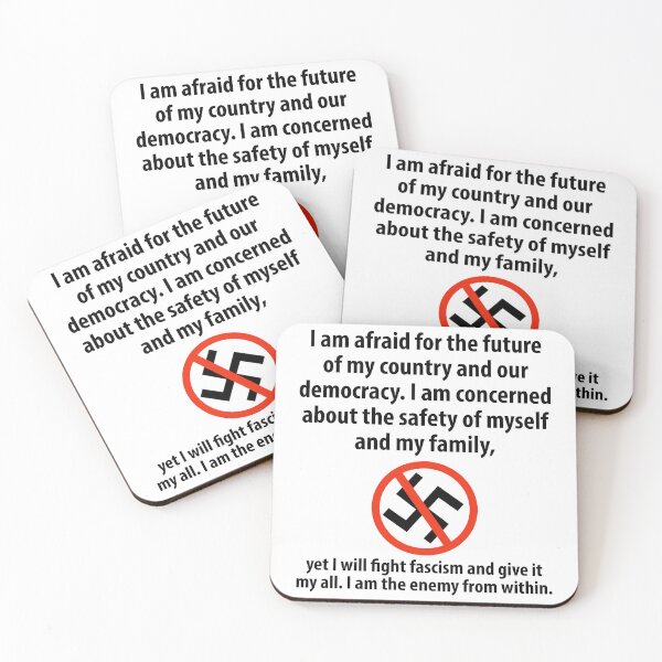 Item preview, I am the enemy from within anti fascism poem. designed and sold by Rachel the Artist .