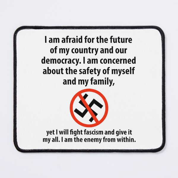 Item preview, I am the enemy from within anti fascism poem. designed and sold by Rachel the Artist .