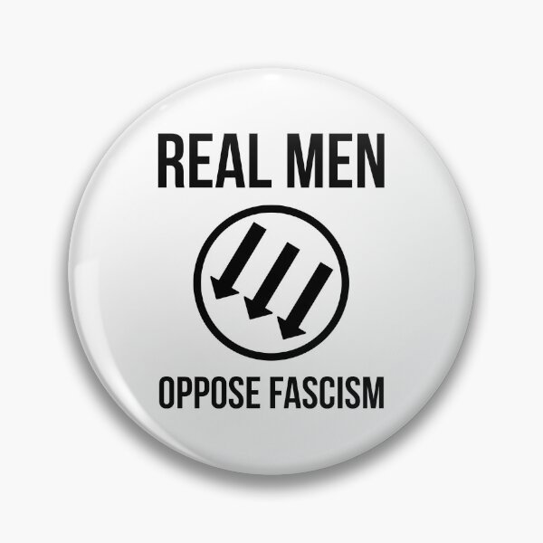 Item preview, Real men oppose fascism  designed and sold by Rachel the Artist .
