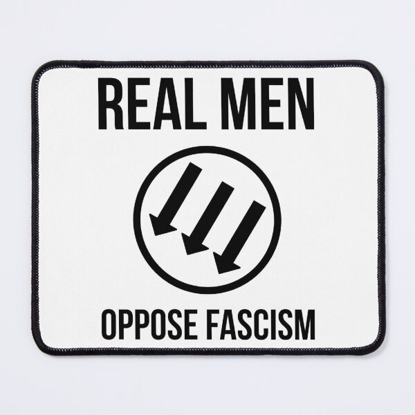 Item preview, Real men oppose fascism  designed and sold by Rachel the Artist .