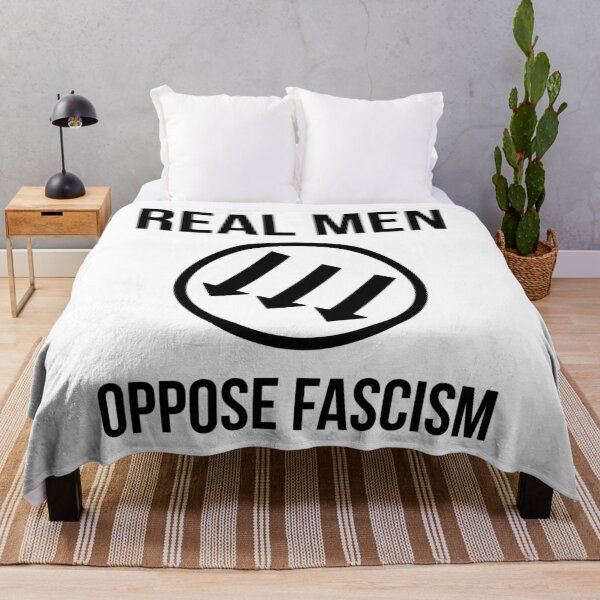 Item preview, Real men oppose fascism  designed and sold by Rachel the Artist .