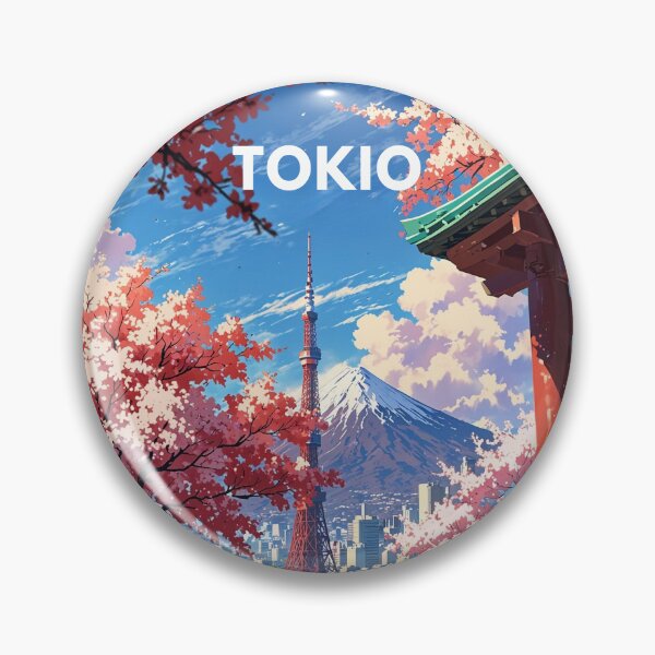 Item preview, Tokio Sakura and Mt Fuji, Cinematic Anime Travel Poster designed and sold by DracoWear.