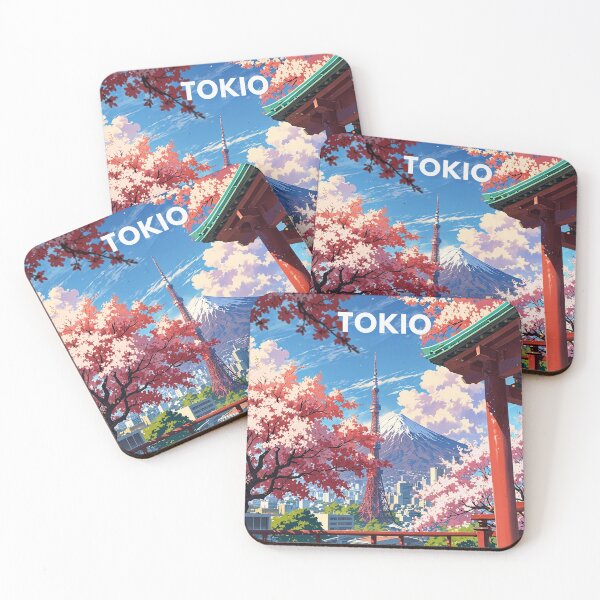 Item preview, Tokio Sakura and Mt Fuji, Cinematic Anime Travel Poster designed and sold by DracoWear.