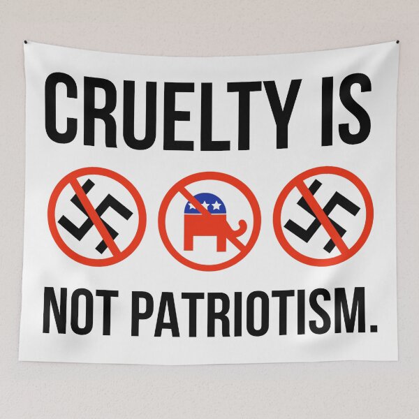 Item preview, Cruelty is not patriotism.  designed and sold by Rachel the Artist .