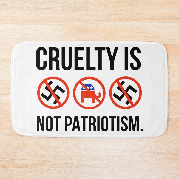 Item preview, Cruelty is not patriotism.  designed and sold by Rachel the Artist .
