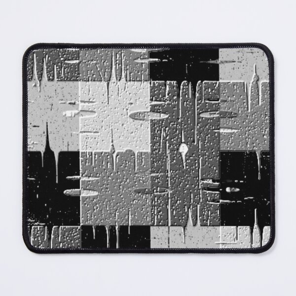 Item preview, black and white distressed squares geometric abstract design  designed and sold by SmashingDeals.
