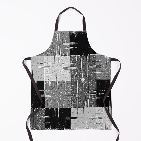 Item preview, black and white distressed squares geometric abstract design designed and sold by SmashingDeals.
