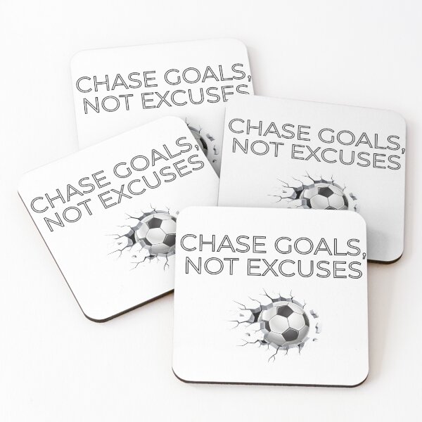 Item preview, Chase Goals Not Excuses | Motivational Quotes | Soccer designed and sold by Charming-Sip.