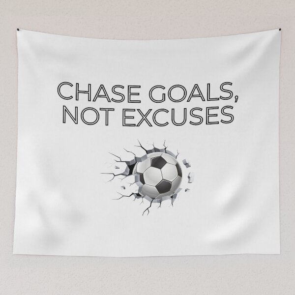 Item preview, Chase Goals Not Excuses | Motivational Quotes | Soccer designed and sold by Charming-Sip.