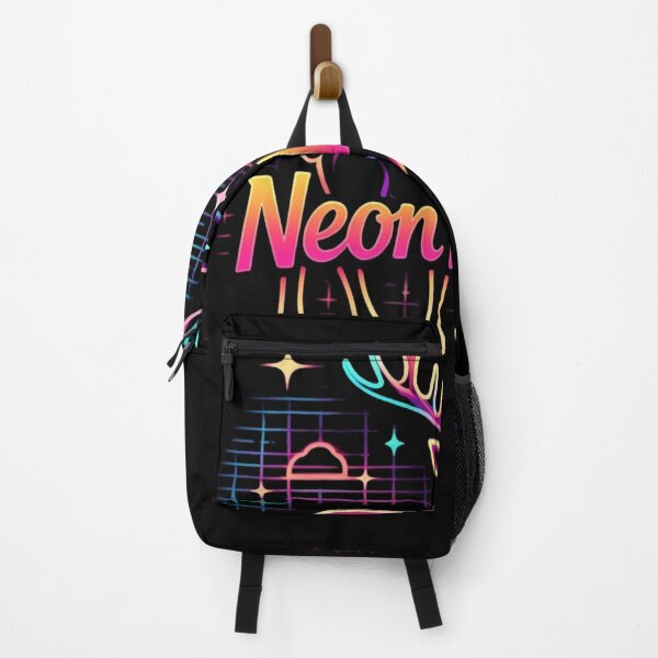 Item preview, Neon Noel Retro Deer - Vibrant Synthwave Christmas Stag designed and sold by Skill_&_Stone.