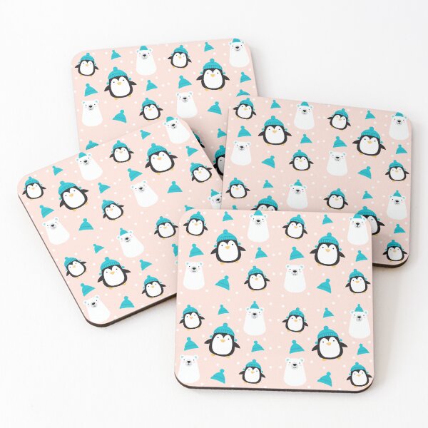 Item preview, Cute Penguin and Polar Bear Winter Seamless Pattern designed and sold by CosmoPixelArts.