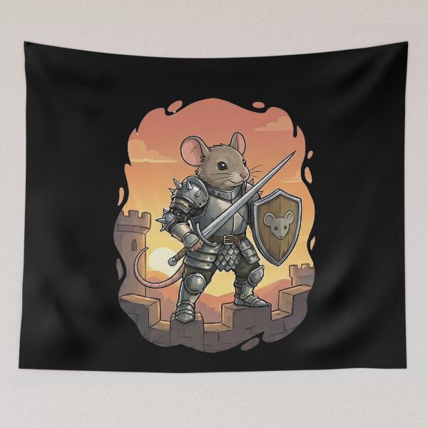 Item preview, Cute Mouse Knight Medieval Warrior Castle designed and sold by k3rstman1.