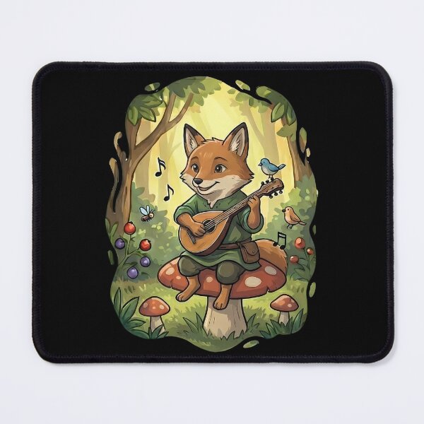 Item preview, Whimsical Forest Fox Mandolin Musician designed and sold by k3rstman1.