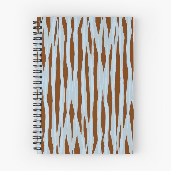 Item preview, Ice Blue and Brown Abstracted Organic Stripes Vertical Pattern designed and sold by kierkegaard.