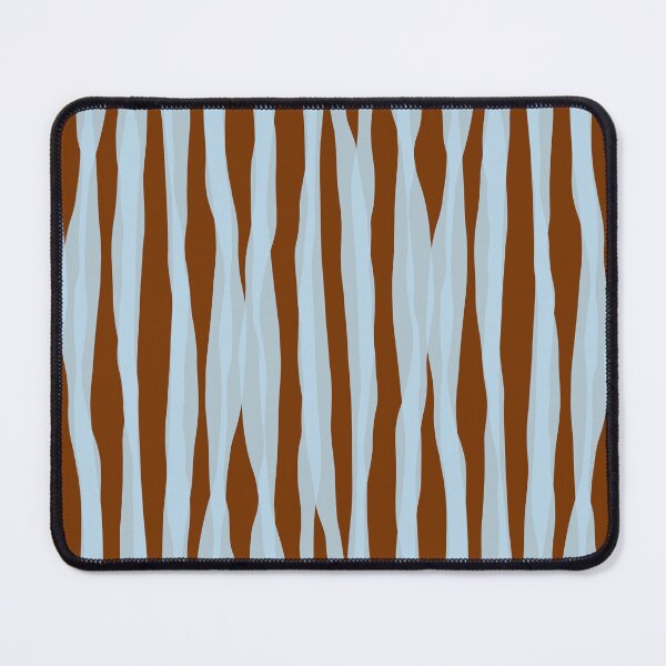 Item preview, Ice Blue and Brown Abstracted Organic Stripes Vertical Pattern designed and sold by kierkegaard.