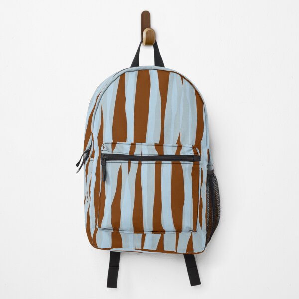 Item preview, Ice Blue and Brown Abstracted Organic Stripes Vertical Pattern designed and sold by kierkegaard.
