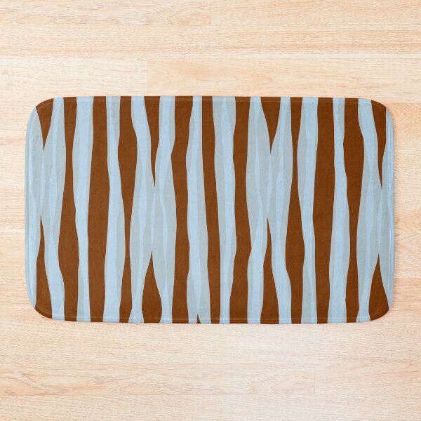 Item preview, Ice Blue and Brown Abstracted Organic Stripes Vertical Pattern designed and sold by kierkegaard.