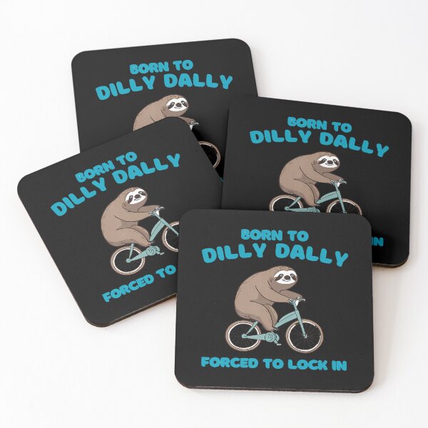 Item preview, Born To Dilly Dally Forced To Lock In Cute Lazy Sloth Bicycl designed and sold by vaharisanic.