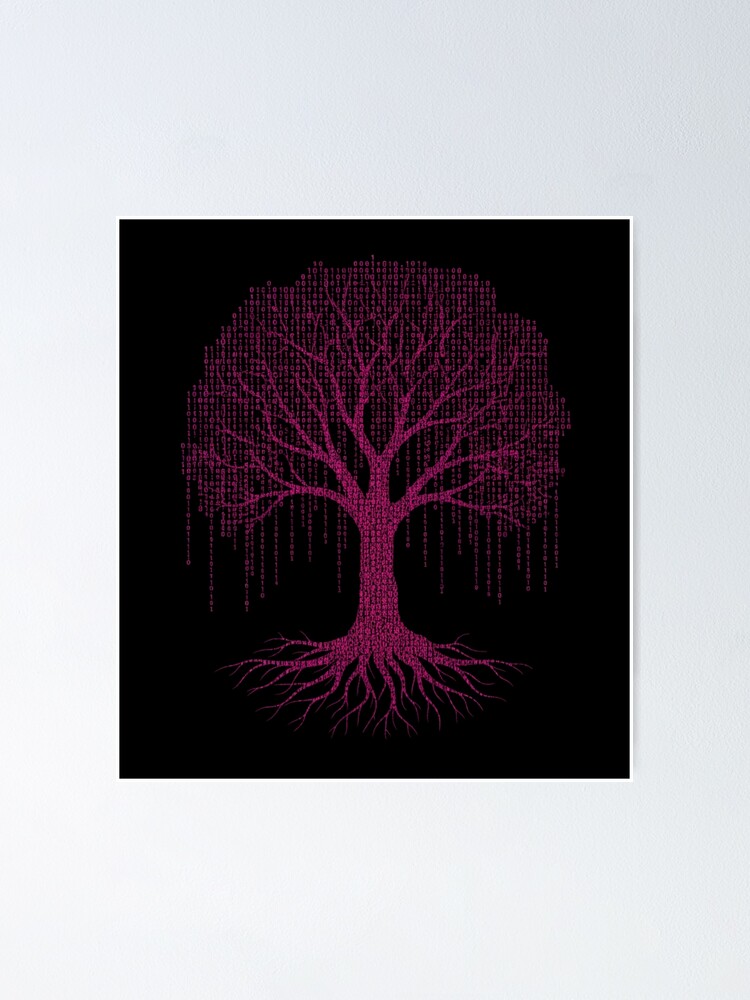 Thumbnail 1 of 3, Poster, 002 Binary Tree Coding – Programmer & Computer Science Design designed and sold by alexis088.